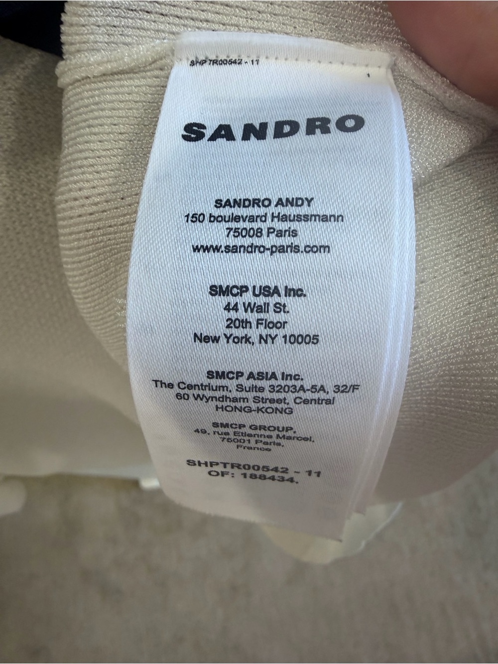 Sandro Simone Knit Polo in Ecru Size XL - Picture 5 of 6